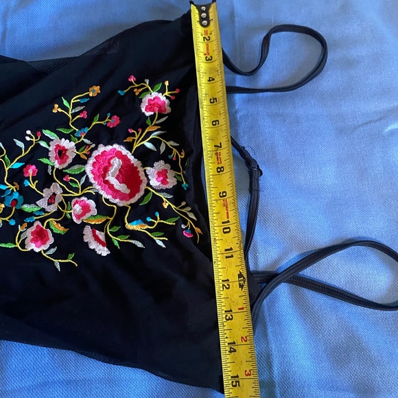Unique Victoria secret one piece embroidery black swimwear - Picture 9 of 9